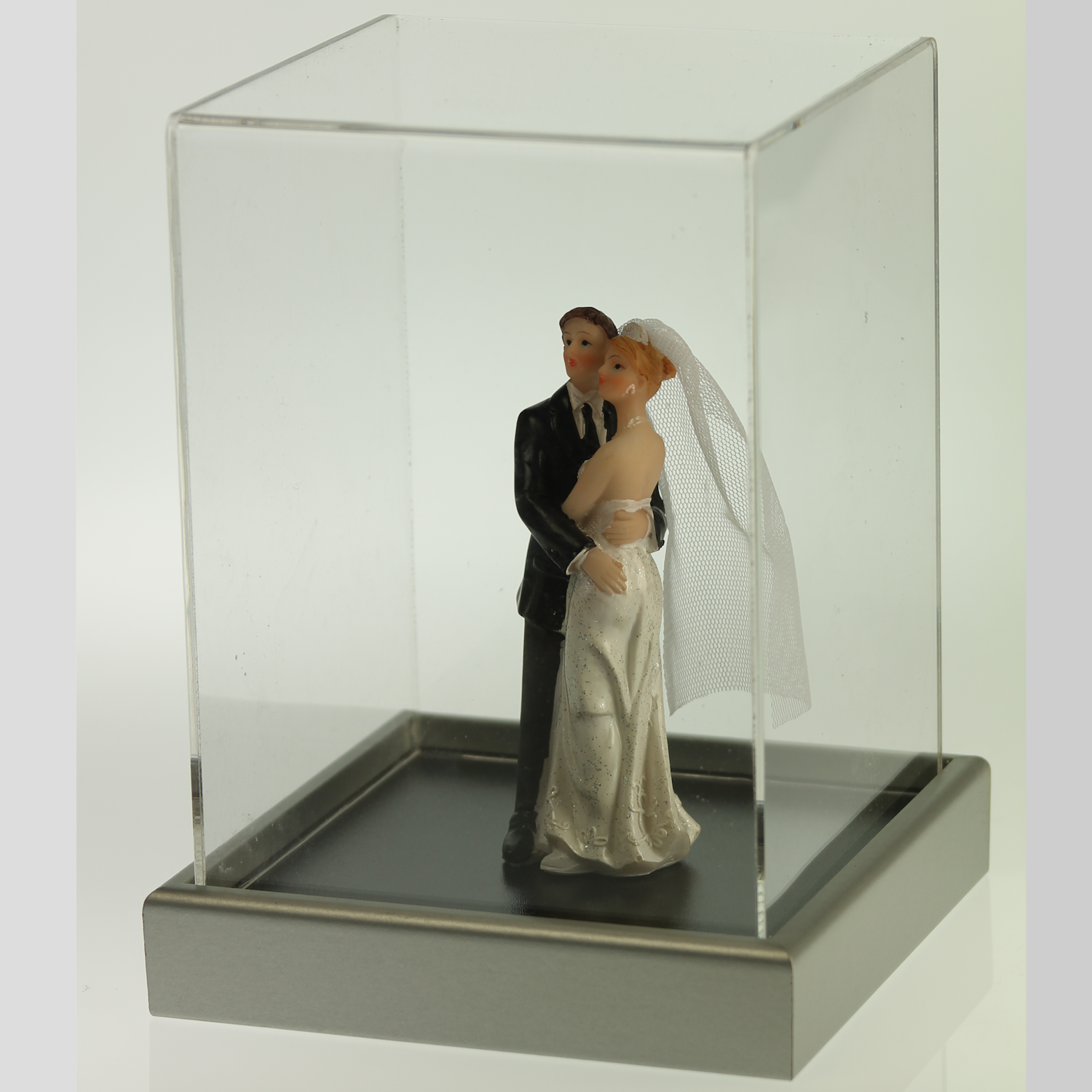 Classic Wedding Cake Topper Display Case