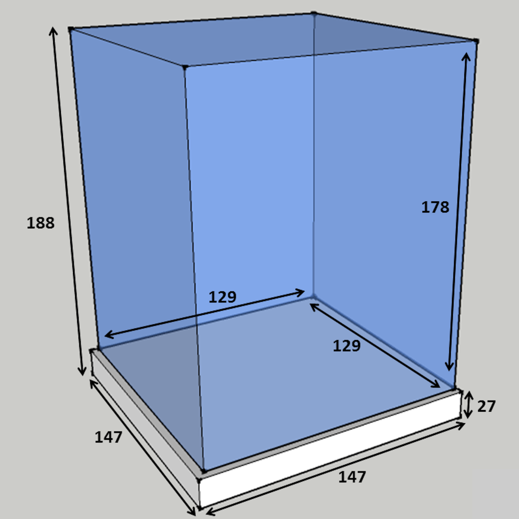 Classic Wedding Cake Topper Display Case