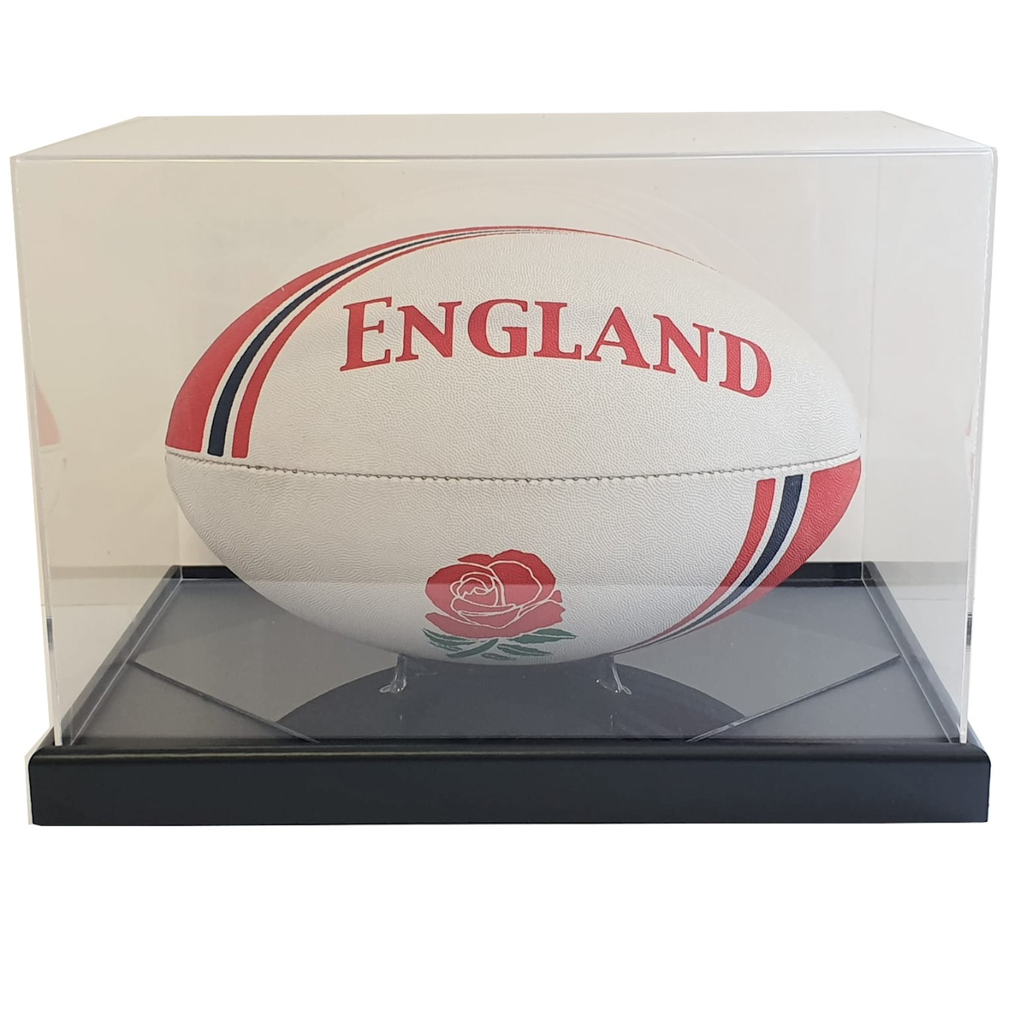 Classic Rugby Ball Display Case Landscape