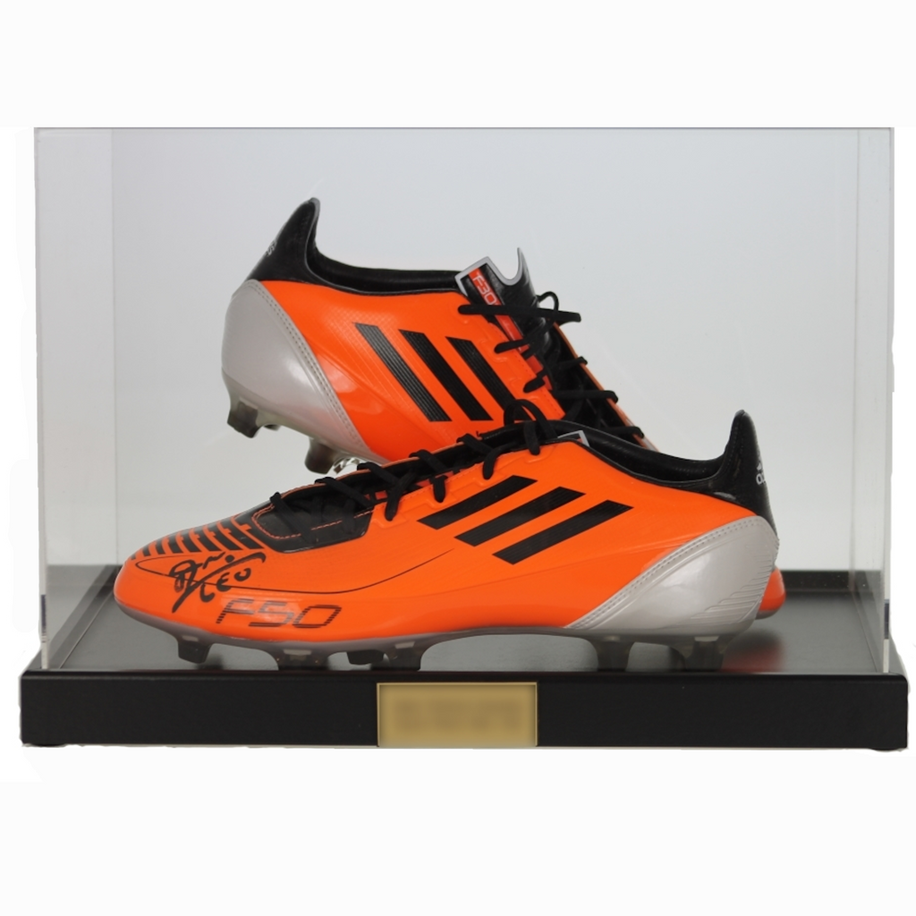 Football Boot Riser Classic Double Boot Display Case with Large Boot Riser Landscape ...