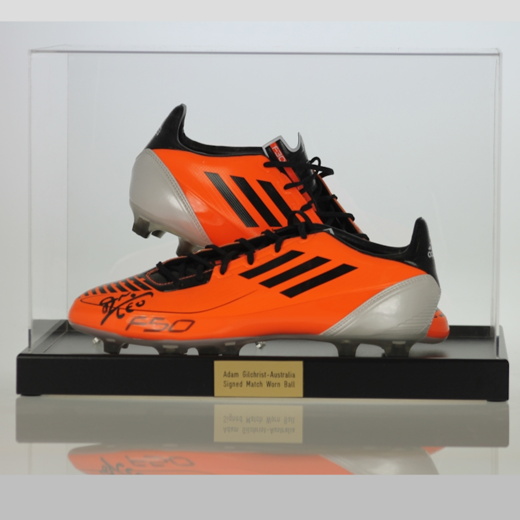 Football Boot Riser Classic Double Boot Display Case with Large Boot Riser Landscape ...