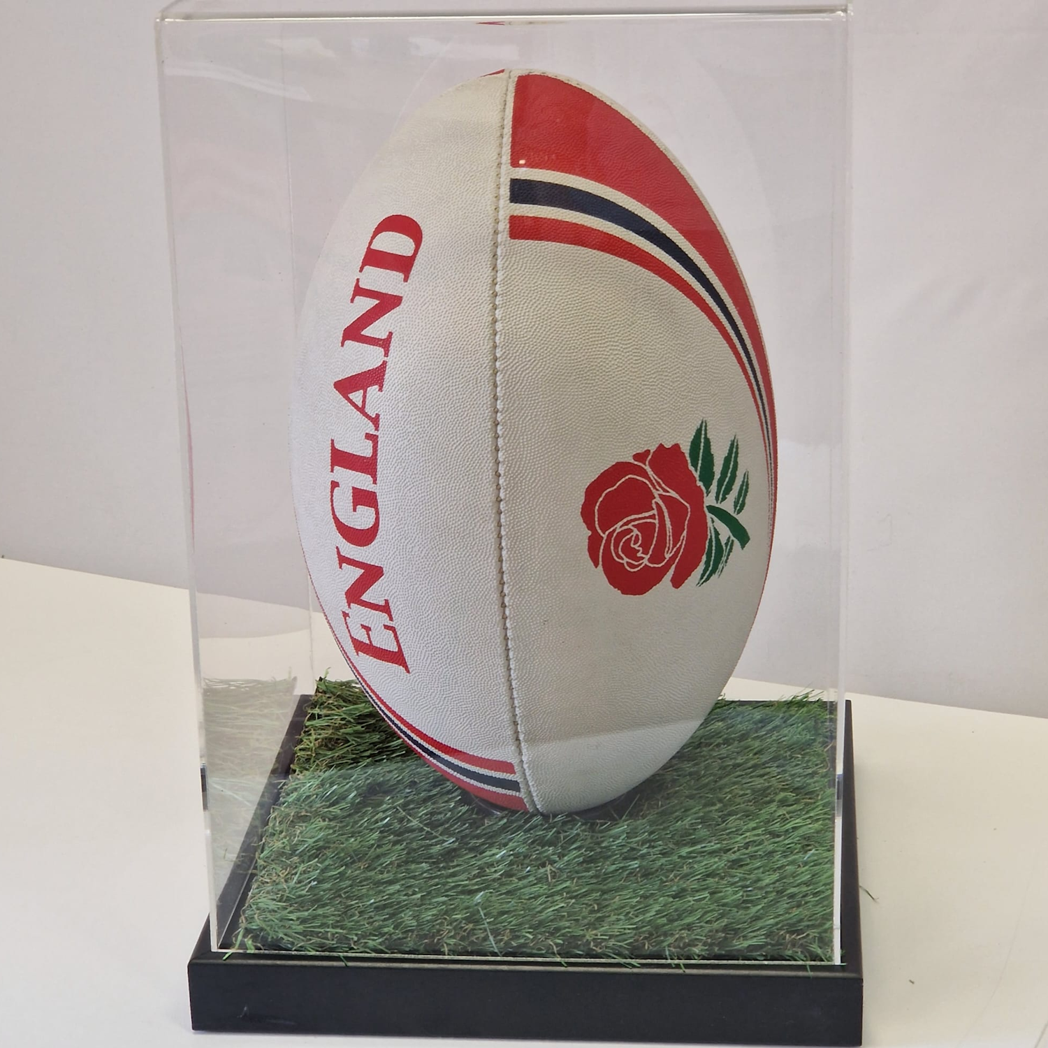 Classic Rugby Ball Display Case Portrait