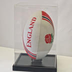 Classic Rugby Ball Display Case Portrait