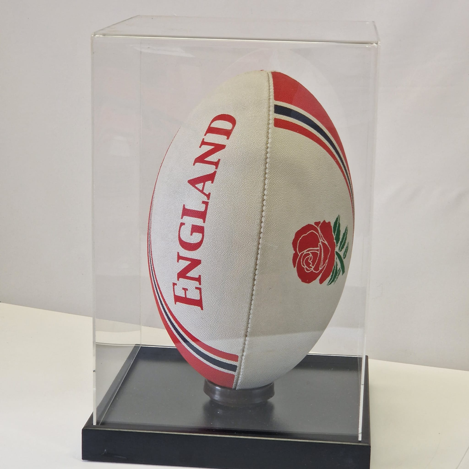 Classic Rugby Ball Display Case Portrait