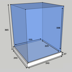 Classic Rugby Ball Display Case Portrait