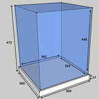 Classic Extra Large Helmet Display Case Portrait