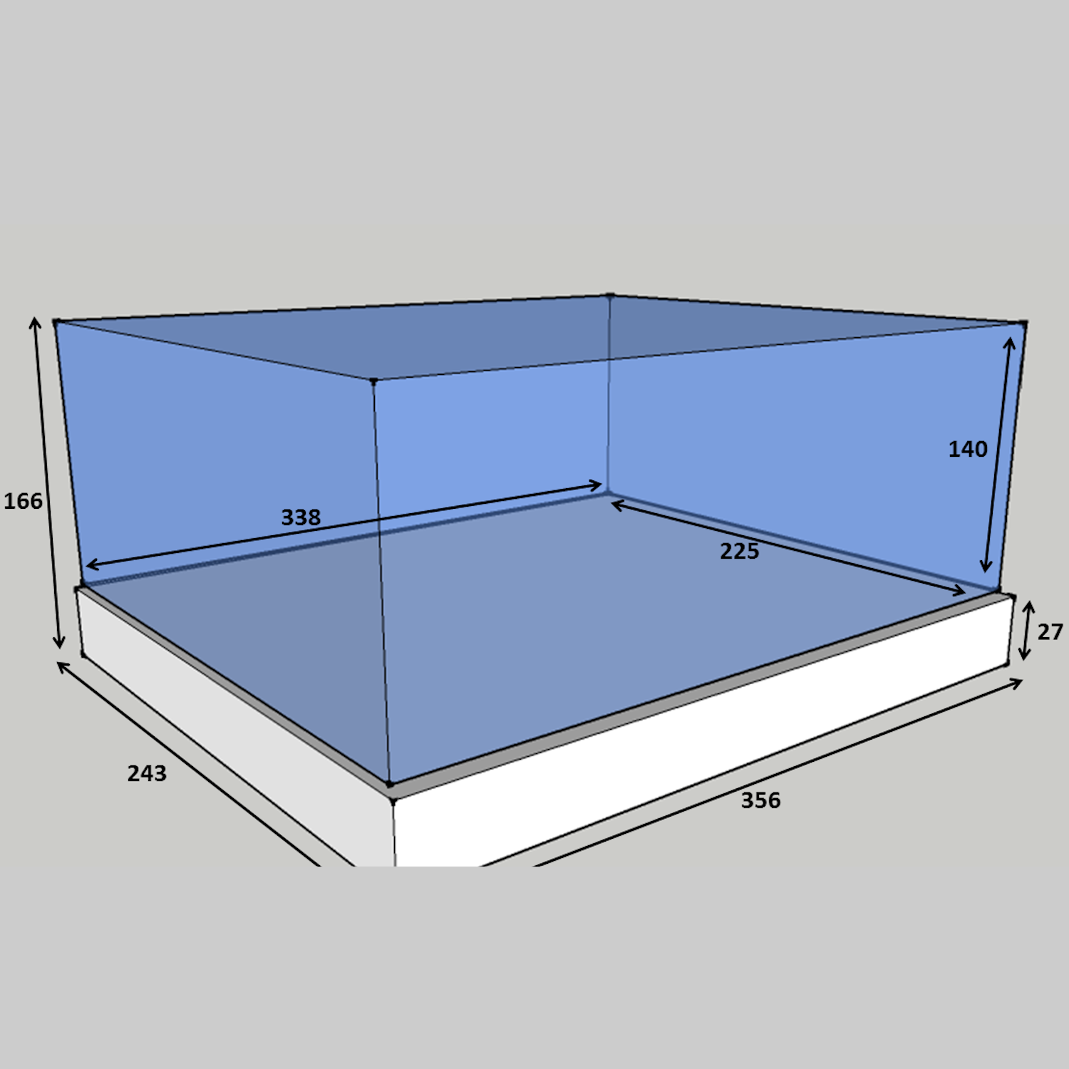 Classic Low Profile Boot / Cap / Boxing Glove Display Case Landscape