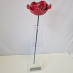 Ceramic poppy on stand