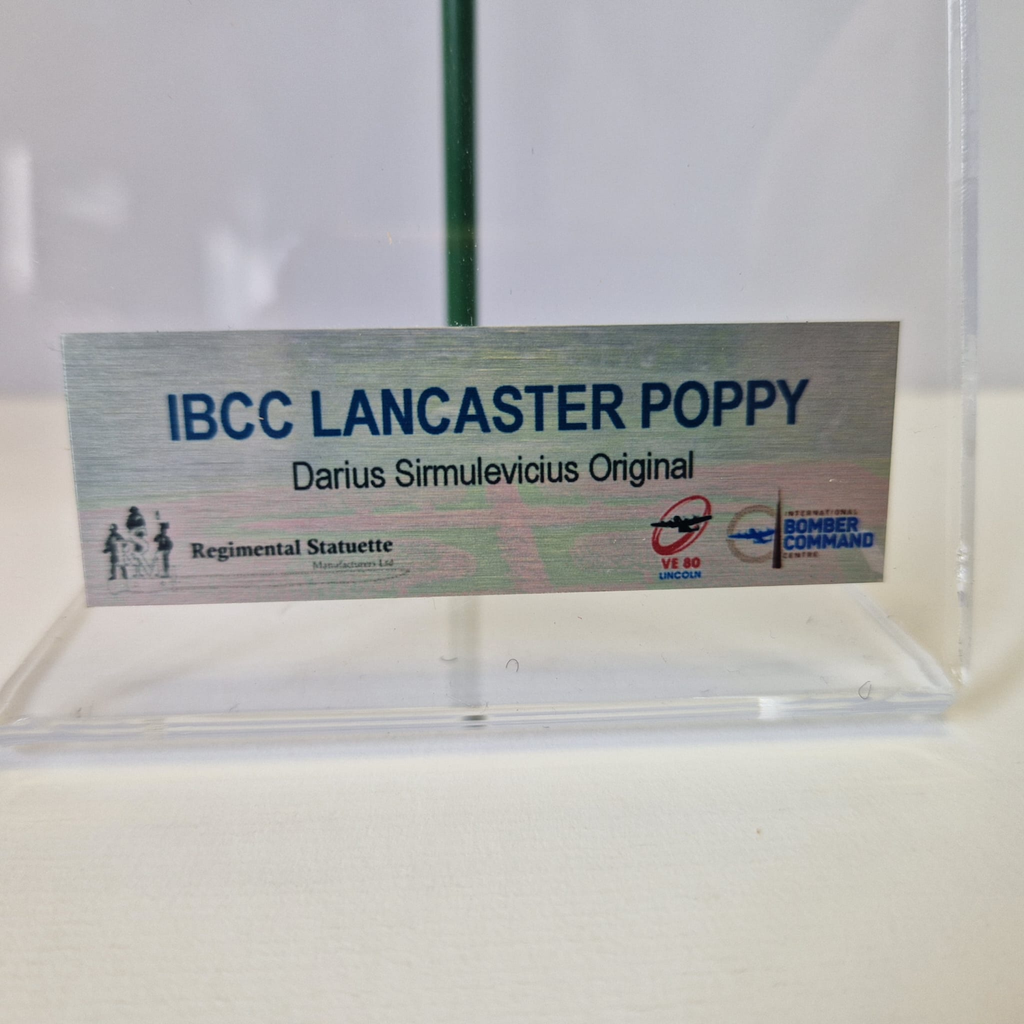 IBCC Lancaster Poppy plaque