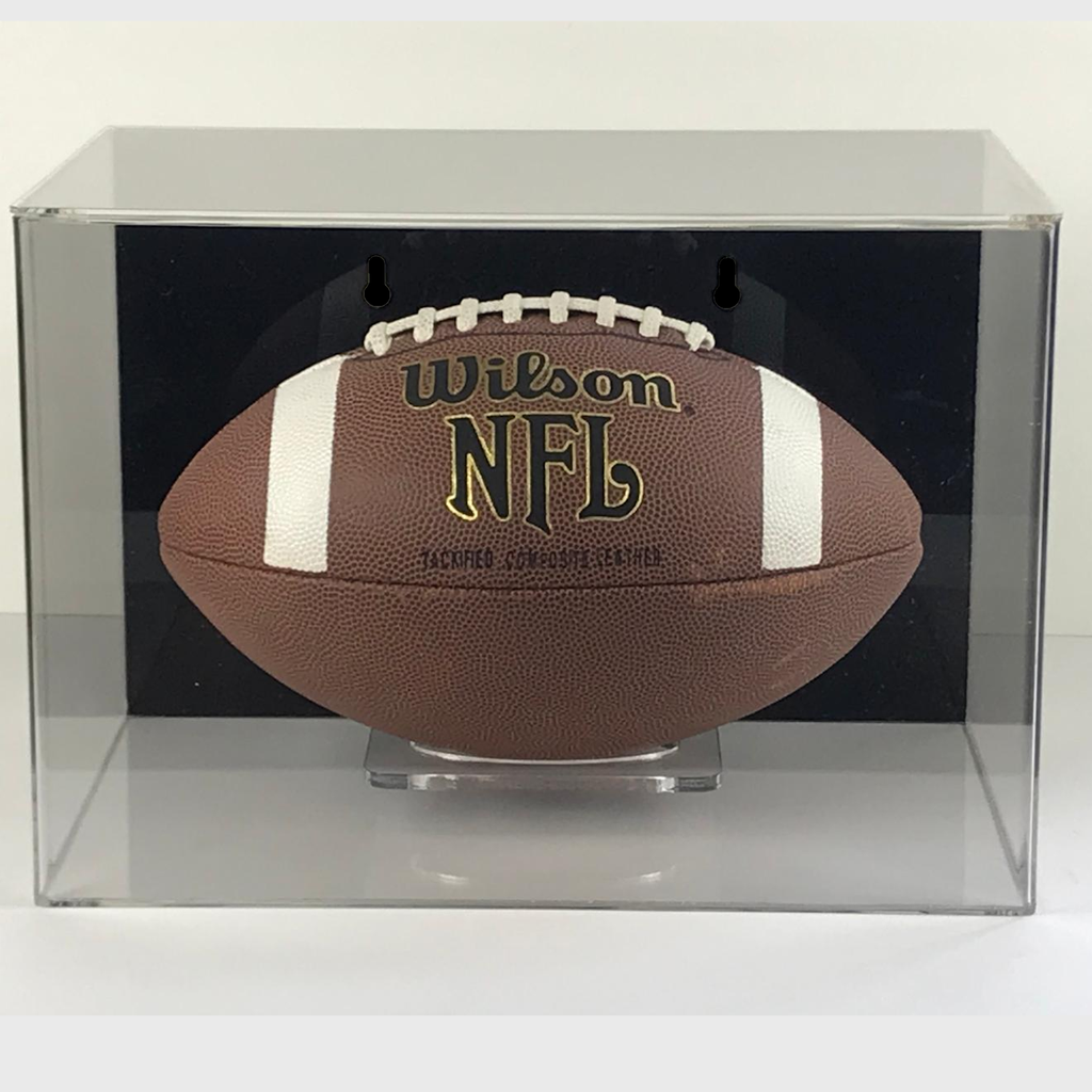 NFL Wilson American football in Wall mount acrylic display case