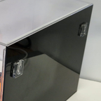 Keyhole hangers for wall mount acrylic display case